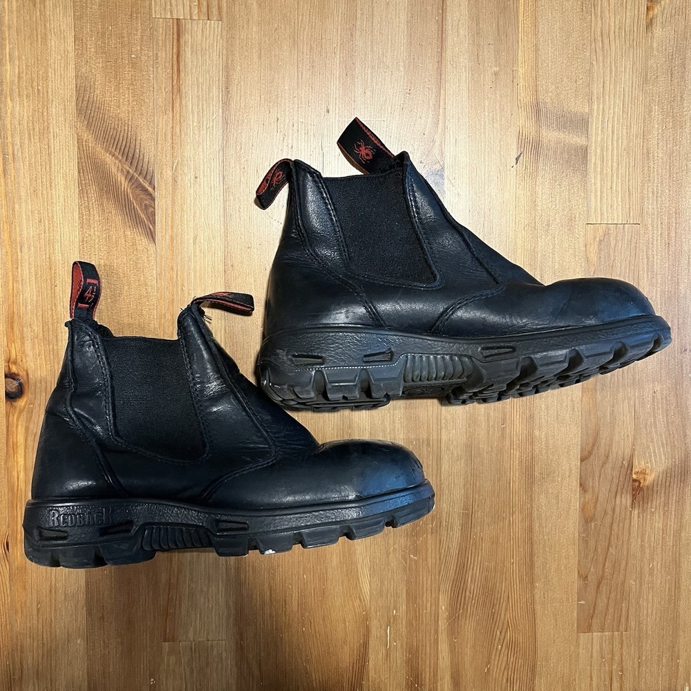Redback USBBK Bobcat Black Leather Soft Toe Chelsea Work Boot Mens 5.5US/4.5AUS